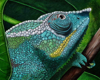 Chameleon, Blue, Green, Lizard, Reptile, Quilt, Quilting, Art, Fiber Art, Acrylic Painting