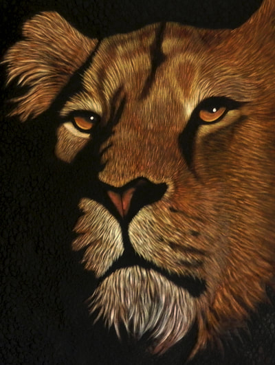 Lion, Big Cats, African Animal, Quilt, Quilting, Art, Fiber Art, Acrylic Painting, 