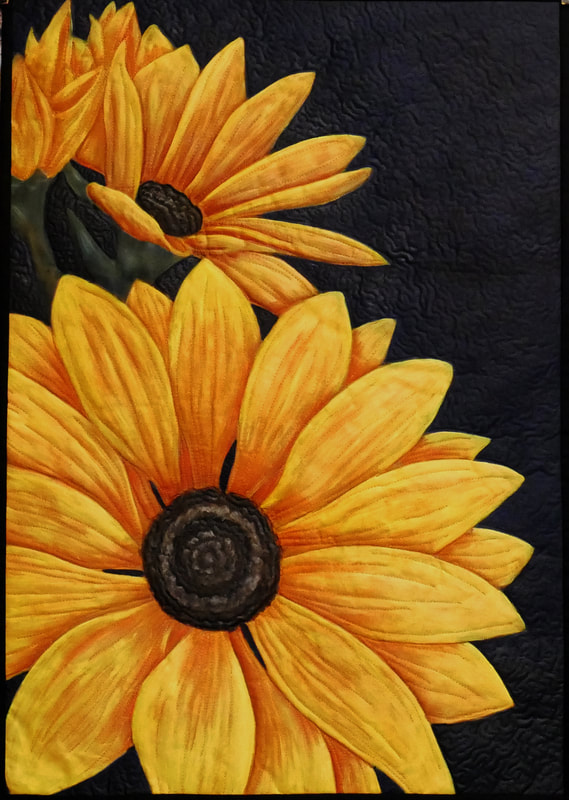 Sunflower, Sunflowers, Quilt, Quilts, Flowers, flower, art quilts, art
