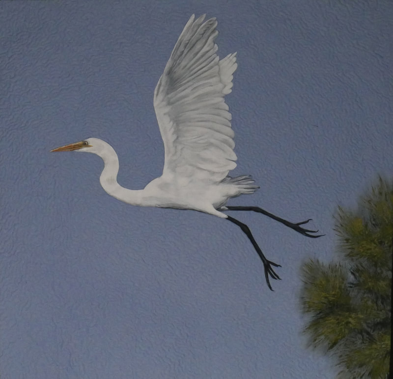 Egret, Egrets, Snowy Egrets, birds, bird, quilt, art quilt, quilts, art